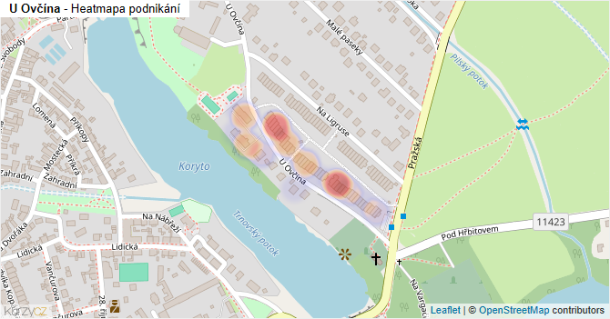 U Ovčína - mapa podnikání