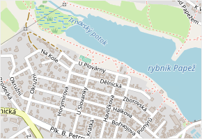 U Plovárny v obci Dobříš - mapa ulice