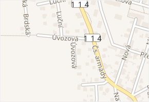 Úvozová v obci Dobříš - mapa ulice