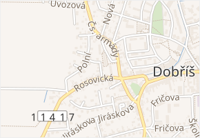 Úzká v obci Dobříš - mapa ulice