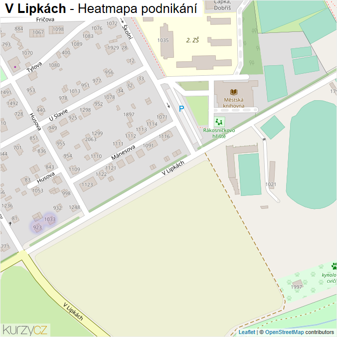 Mapa V Lipkách - Firmy v ulici.