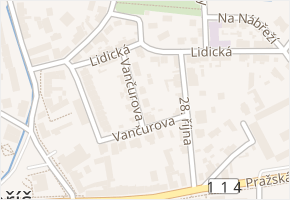 Vančurova v obci Dobříš - mapa ulice