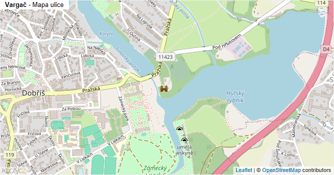 Vargač - mapa ulice