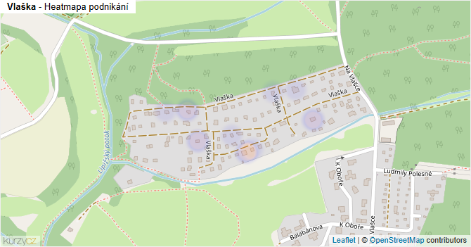 Vlaška - mapa podnikání