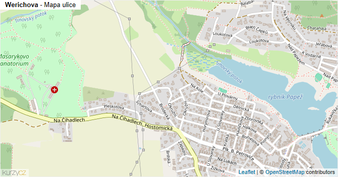 Werichova - mapa ulice