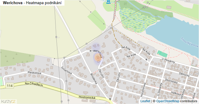 Werichova - mapa podnikání