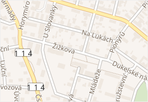 Žižkova v obci Dobříš - mapa ulice