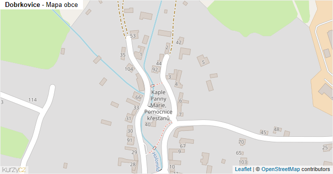 Dobrkovice - mapa obce