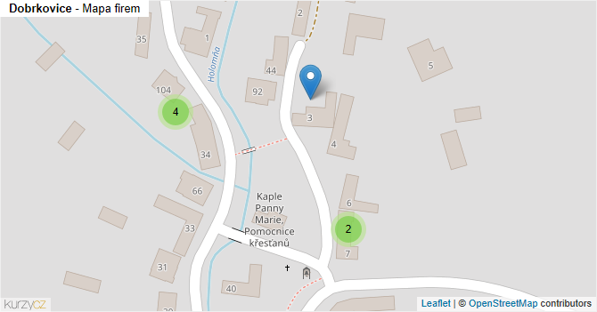 Dobrkovice - mapa firem