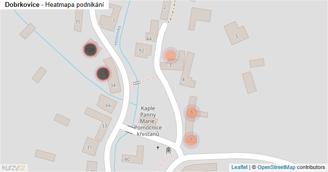 Dobrkovice - mapa podnikání