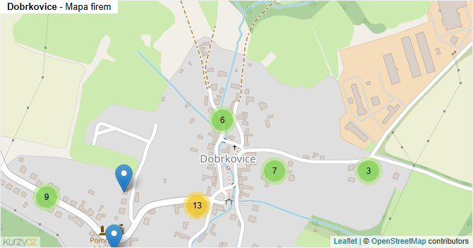 Dobrkovice - mapa firem