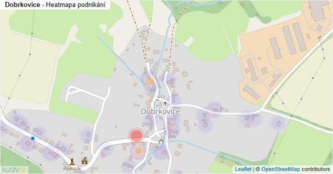 Dobrkovice - mapa podnikání
