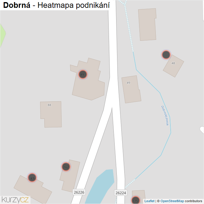 Mapa Dobrná - Firmy v obci.