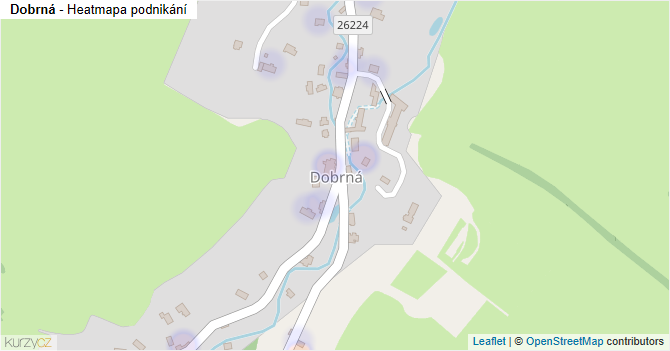 Dobrná - mapa podnikání