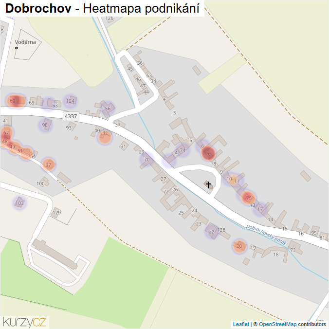 Mapa Dobrochov - Firmy v části obce.