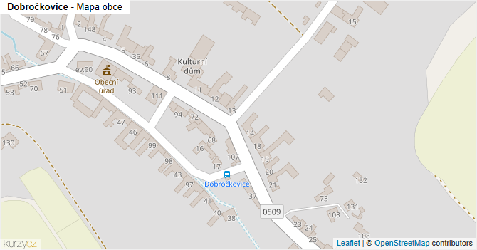 Dobročkovice - mapa obce