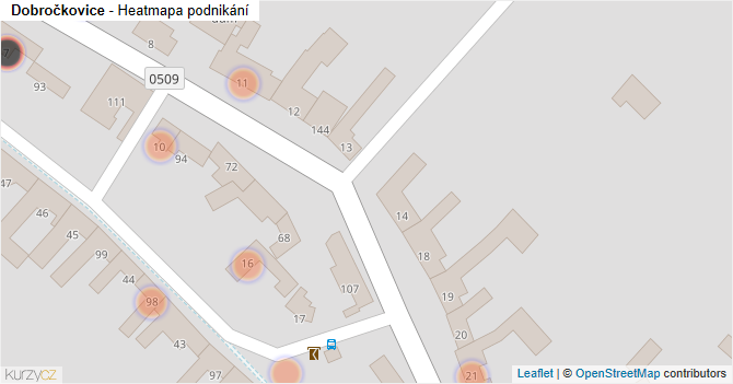 Dobročkovice - mapa podnikání