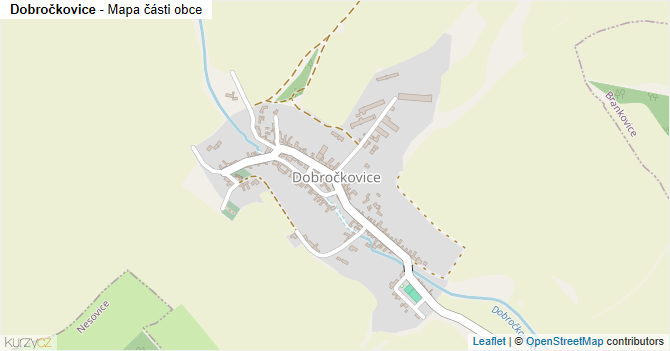 Dobročkovice - mapa části obce