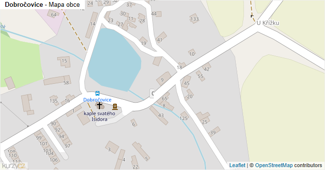 Dobročovice - mapa obce