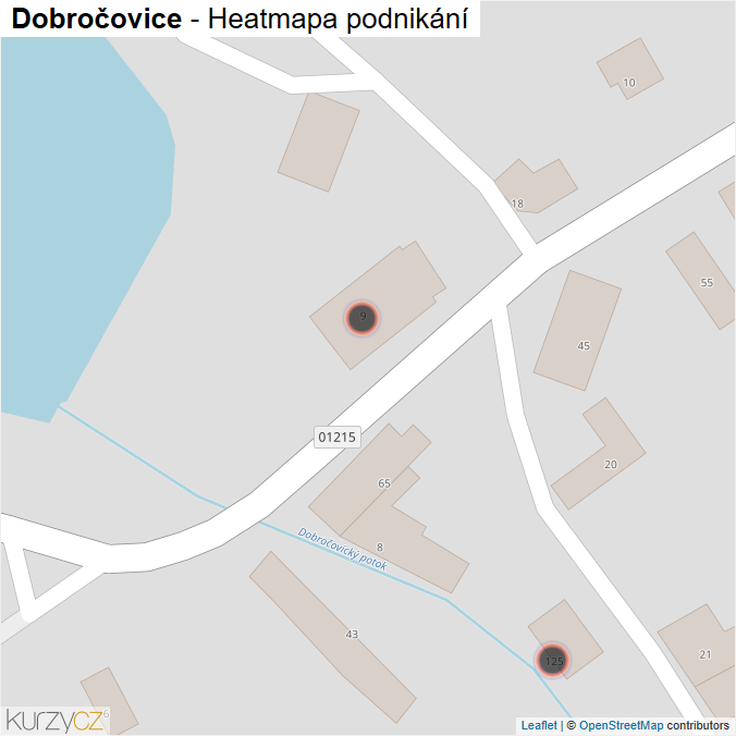 Mapa Dobročovice - Firmy v obci.