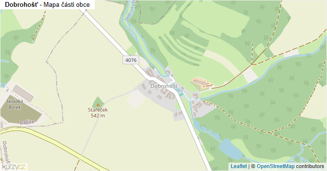 Dobrohošť - mapa části obce