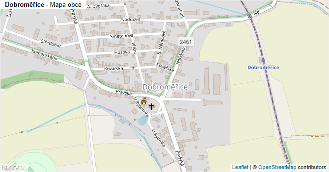 Dobroměřice - mapa obce
