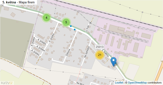 5. května - mapa firem