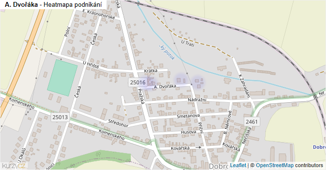 A. Dvořáka - mapa podnikání