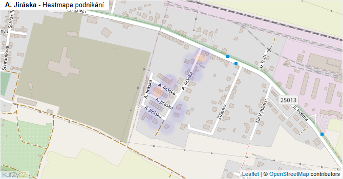 A. Jiráska - mapa podnikání