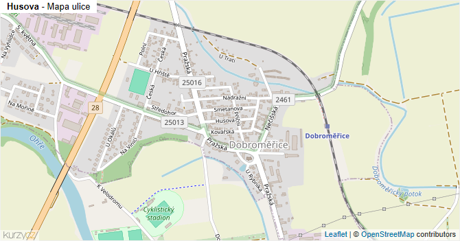 Husova - mapa ulice