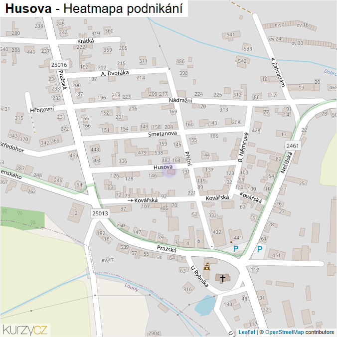 Mapa Husova - Firmy v ulici.