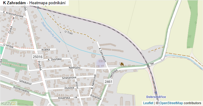 K Zahradám - mapa podnikání