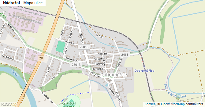 Nádražní - mapa ulice