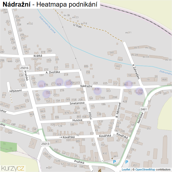 Mapa Nádražní - Firmy v ulici.