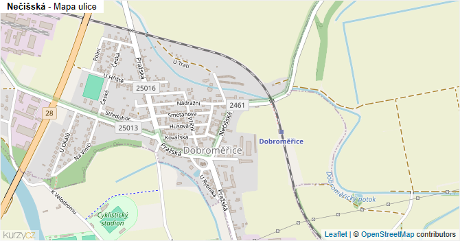 Nečišská - mapa ulice