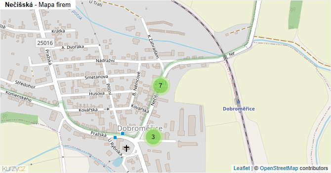 Nečišská - mapa firem