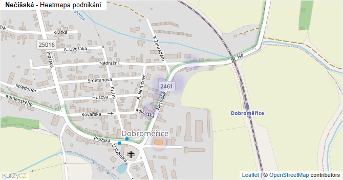 Nečišská - mapa podnikání