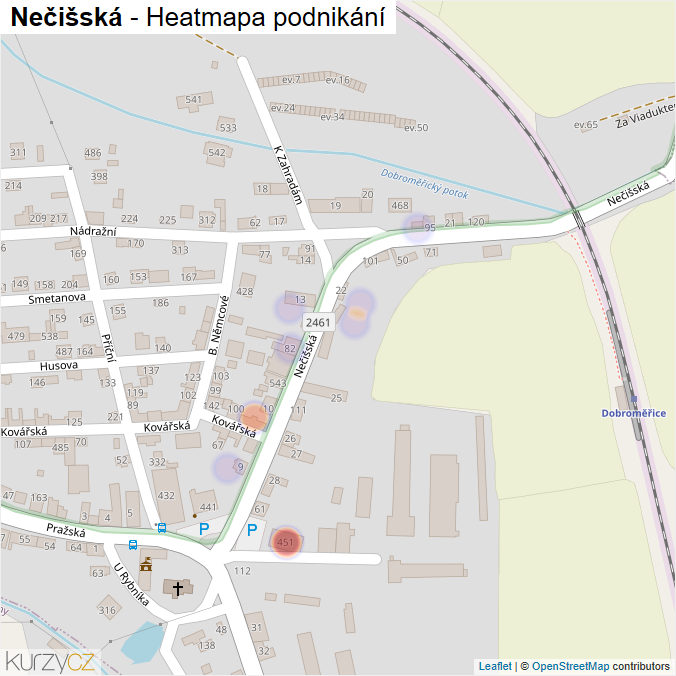 Mapa Nečišská - Firmy v ulici.