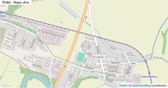 Polní - mapa ulice