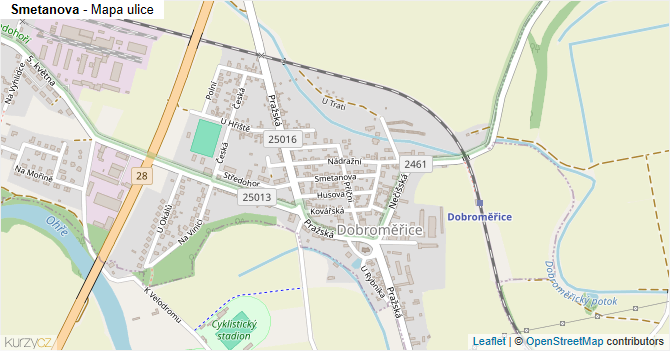 Smetanova - mapa ulice