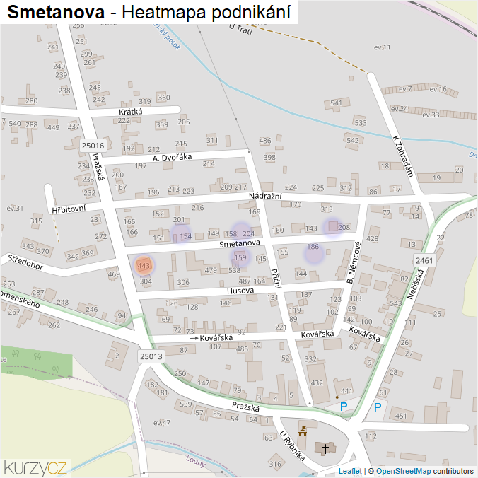 Mapa Smetanova - Firmy v ulici.