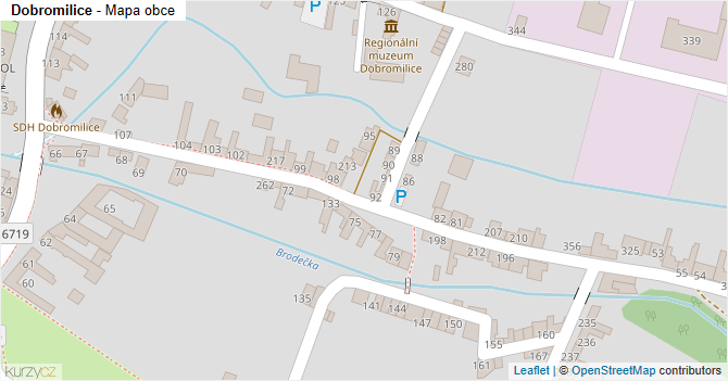 Dobromilice - mapa obce