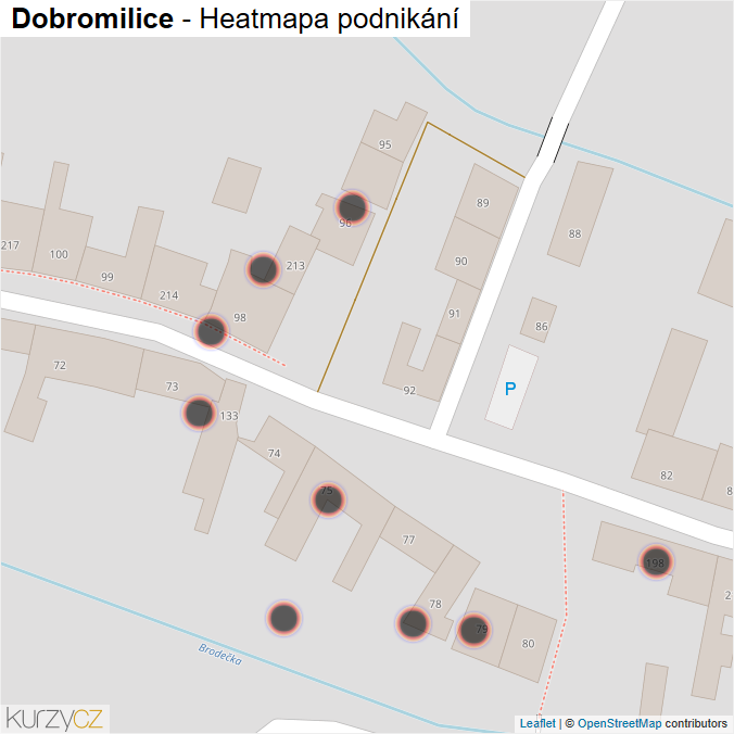 Mapa Dobromilice - Firmy v obci.