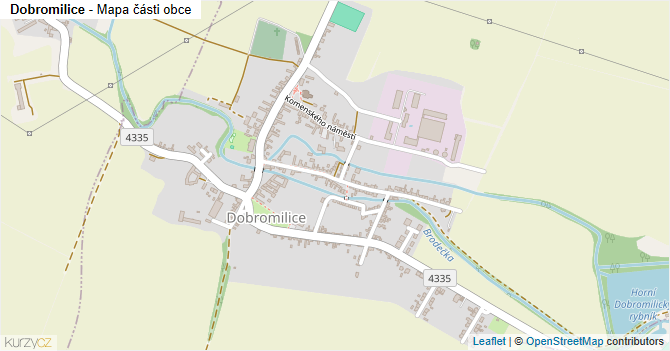 Dobromilice - mapa části obce