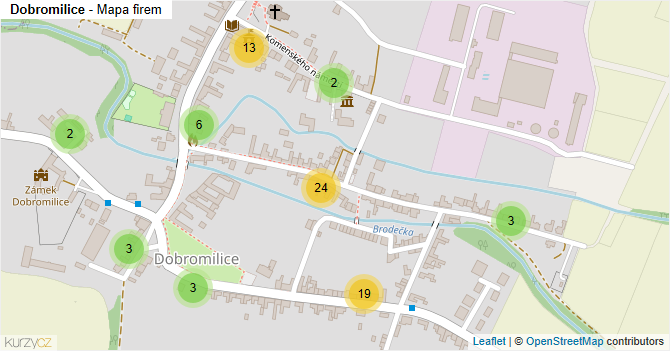 Dobromilice - mapa firem