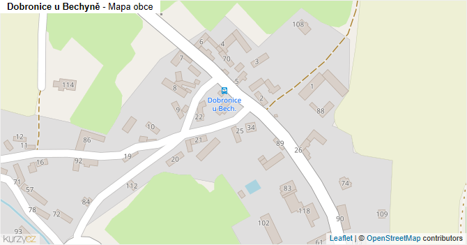 Dobronice u Bechyně - mapa obce