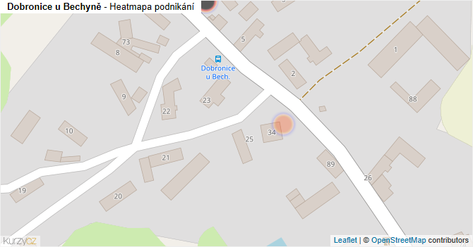 Dobronice u Bechyně - mapa podnikání