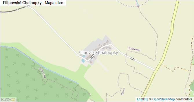 Filipovské Chaloupky - mapa ulice