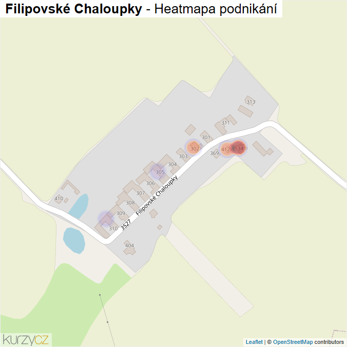 Mapa Filipovské Chaloupky - Firmy v ulici.