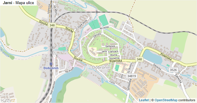 Jarní - mapa ulice